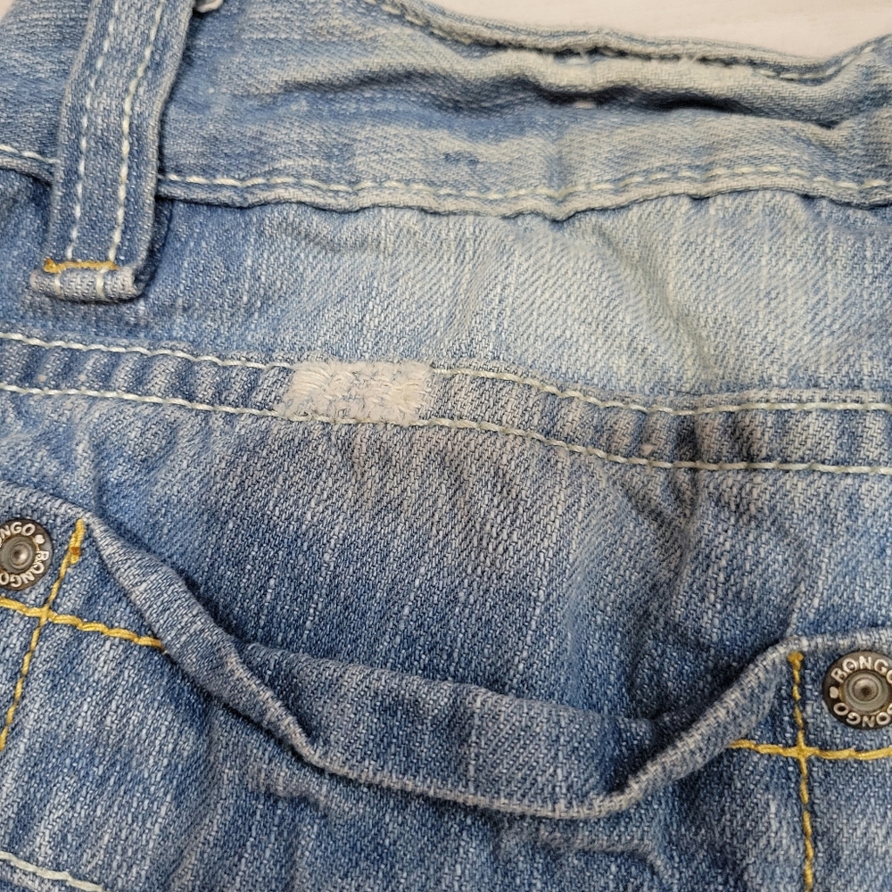 Bongo Early 2000s Y2k Blue Light Wash Casual Everyday Distressed Folded Shorts 5 - Picture 6 of 8